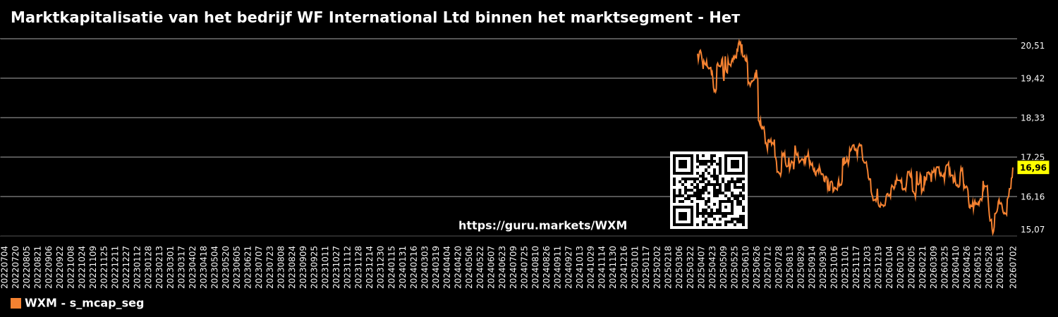 Marktkapitalisatie van het bedrijf WF International Ltd binnen het marktsegment - Нет